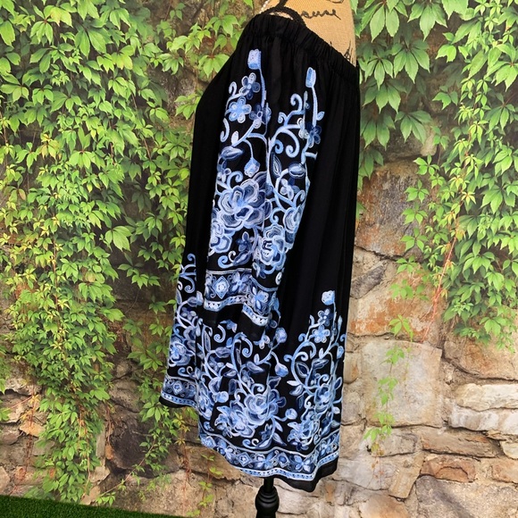 ALLISON JOY Black Off the Shoulder Dress, S - Picture 6 of 14